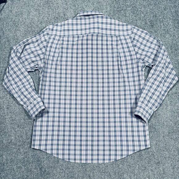 Jos A Bank Traveler Tailored Fit Travel Tech Blue Plaid Men’s Medium - Picture 3 of 6